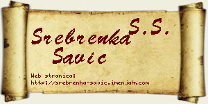 Srebrenka Savić vizit kartica